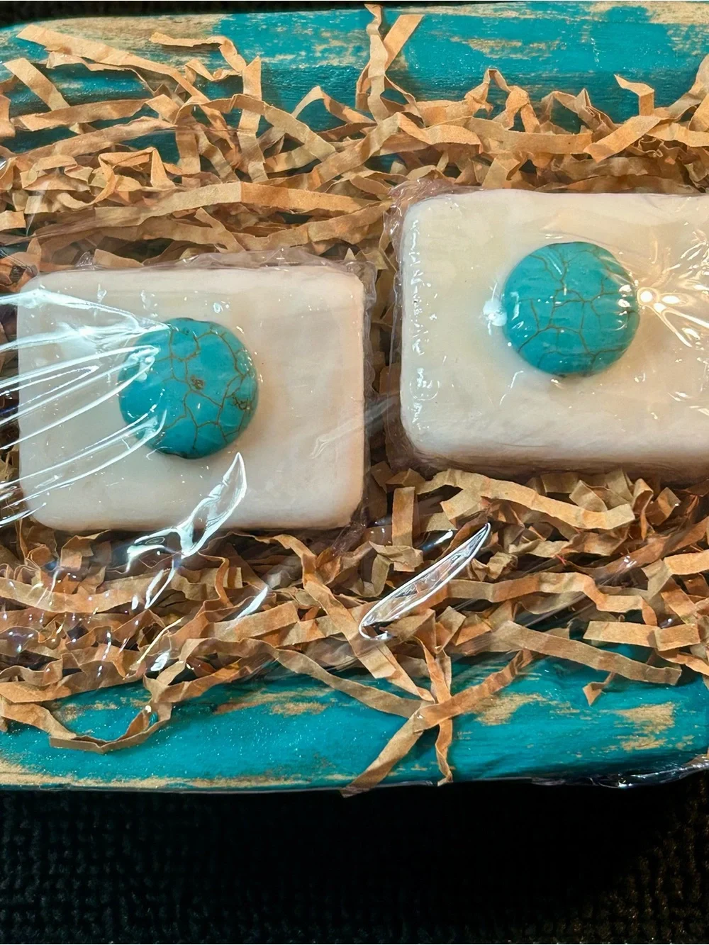 Luxurious Artisan Copper & Turquoise Spa Gift Bundle, set on a Gorgeous Tray!